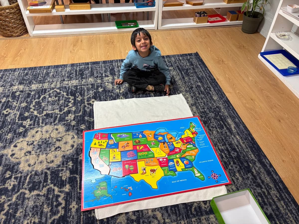 Exploring USA puzzle map