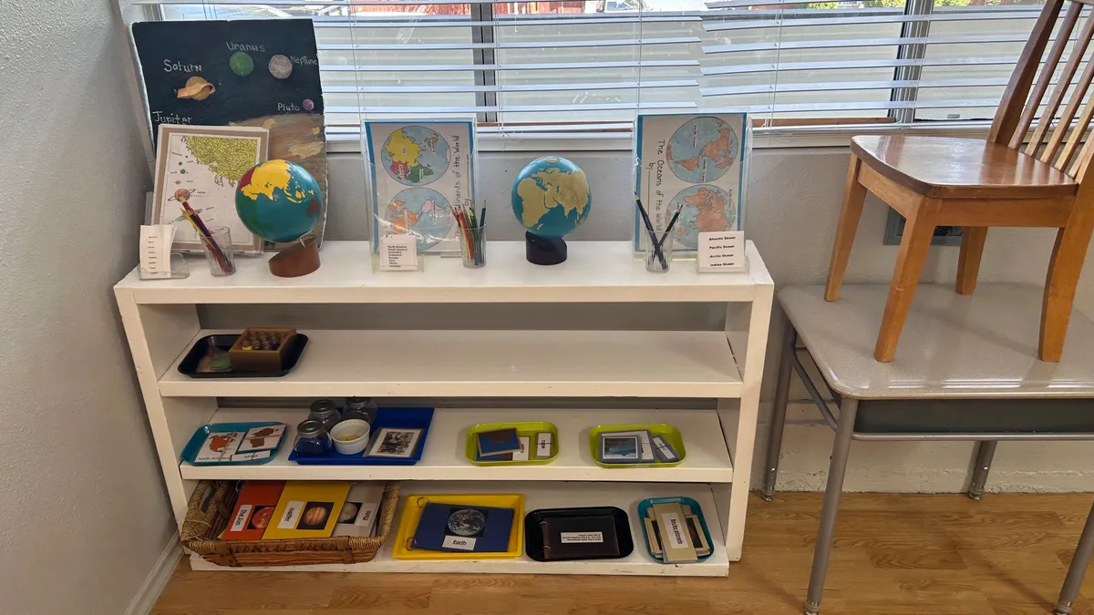 Geography shelf
